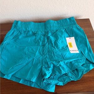 Kinesis Women's Teal Running Shorts with Elastic Waist